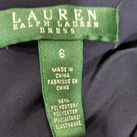 Lauren Ralph Lauren Elegant Navy Midi  Dress - Picture 10 of 12